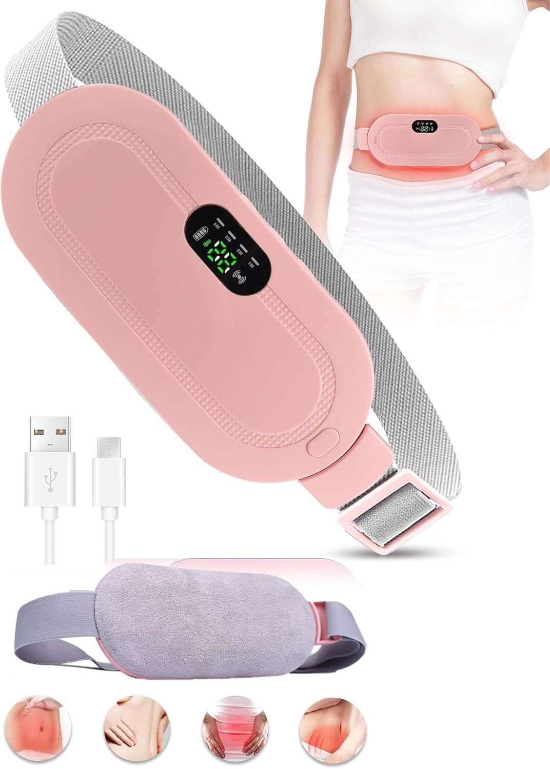 Smart Rechargeable Heating Belt – Adjustable Heat & Comfort